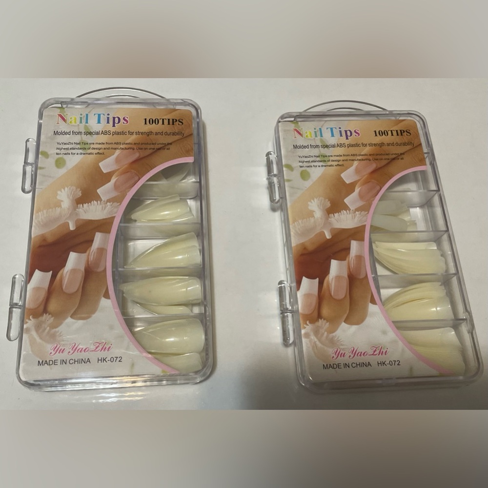 Stiletto Long Curved Nail Tips 200pcs